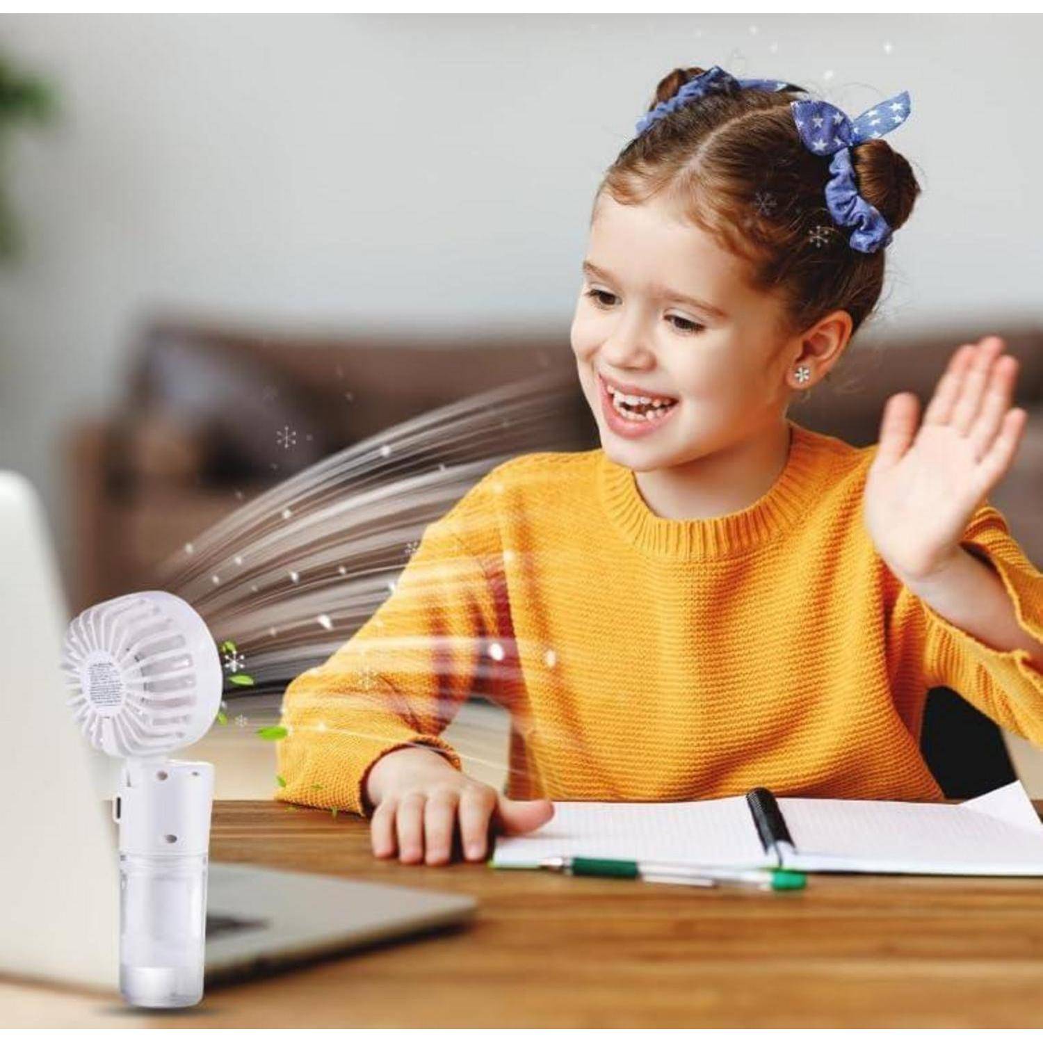 Tragbarer Handventilator mit Wassernebel 4000mAh USB Mini Ventilator 4