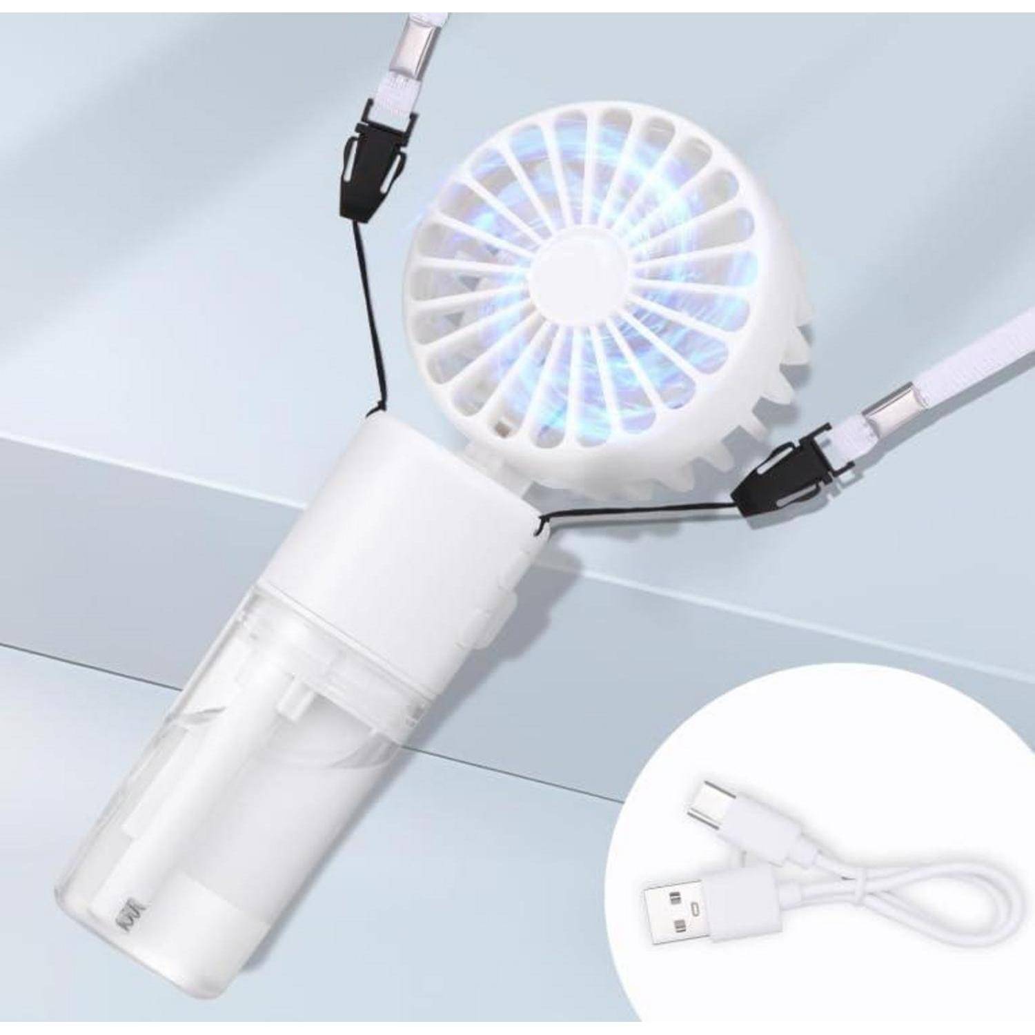 Tragbarer Handventilator mit Wassernebel 4000mAh USB Mini Ventilator 4