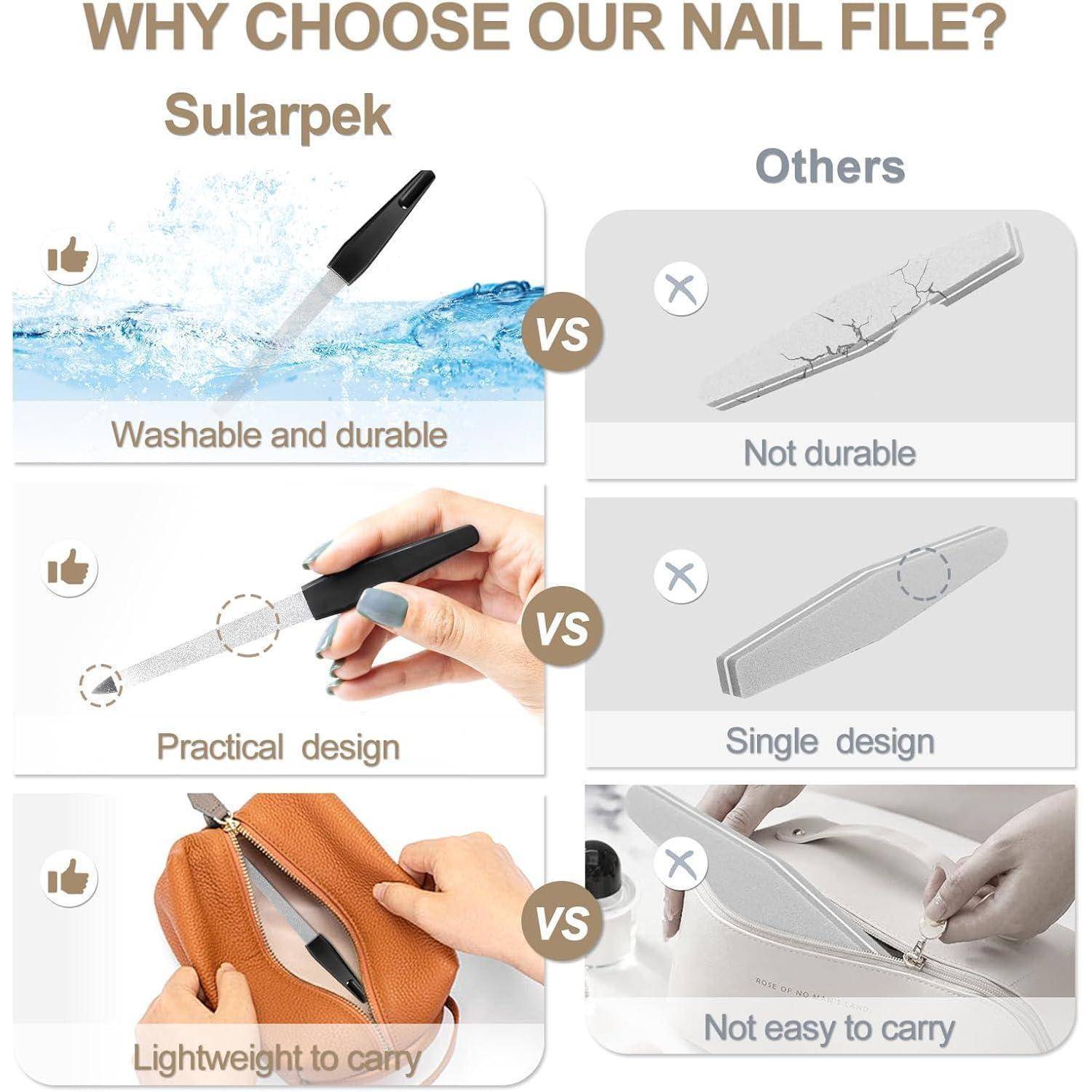 6 Stück Nagelfeile Naturnägel Maniküre Pediküre Nail File