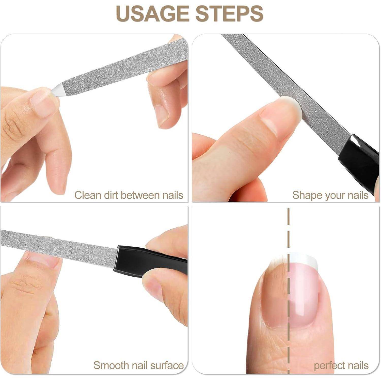 6 Stück Nagelfeile Naturnägel Maniküre Pediküre Nail File