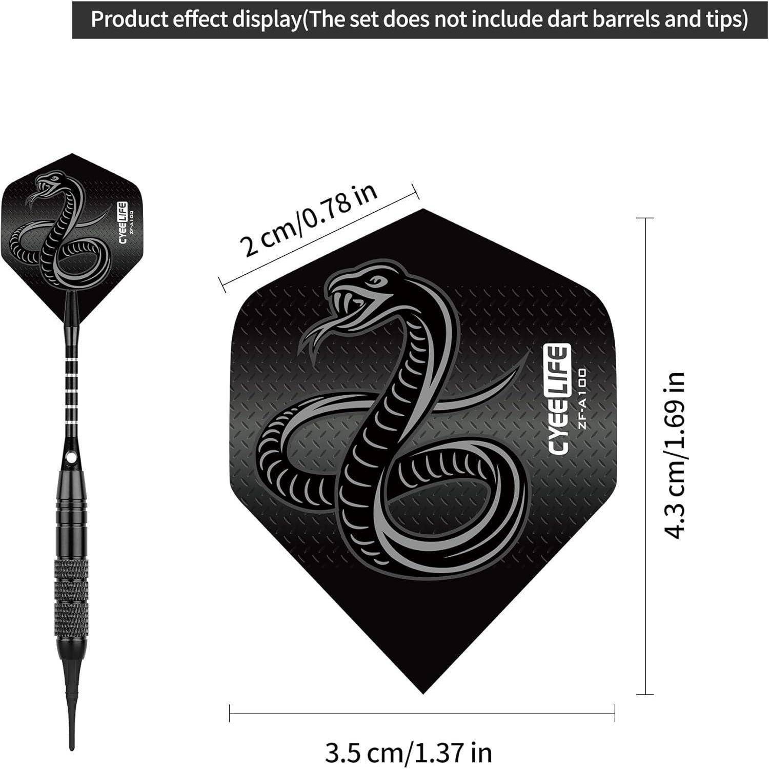 Dart Flights 90x PET Standard Zubehör für Soft & Steel Tip Darts