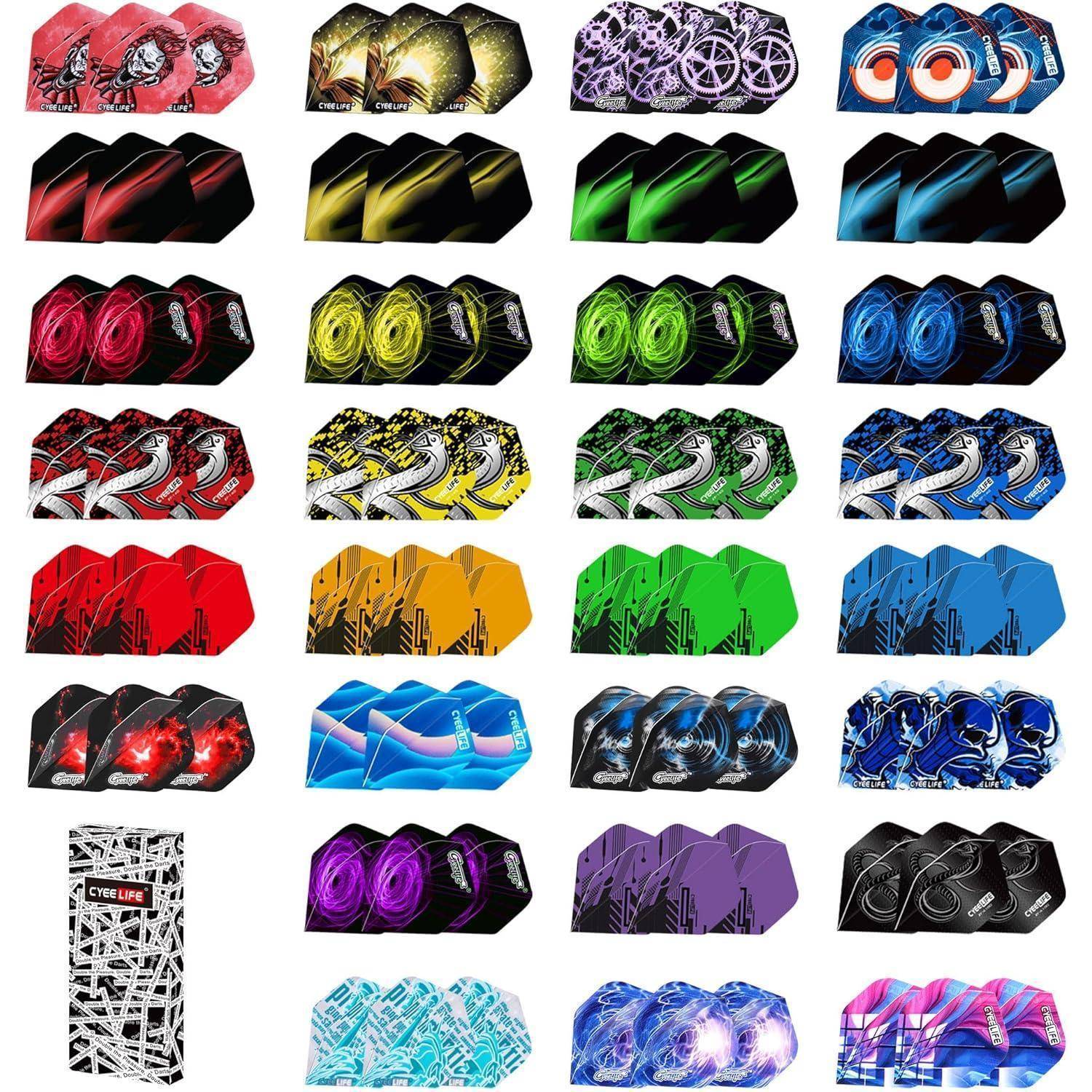 Dart Flights 90x PET Standard Zubehör für Soft & Steel Tip Darts