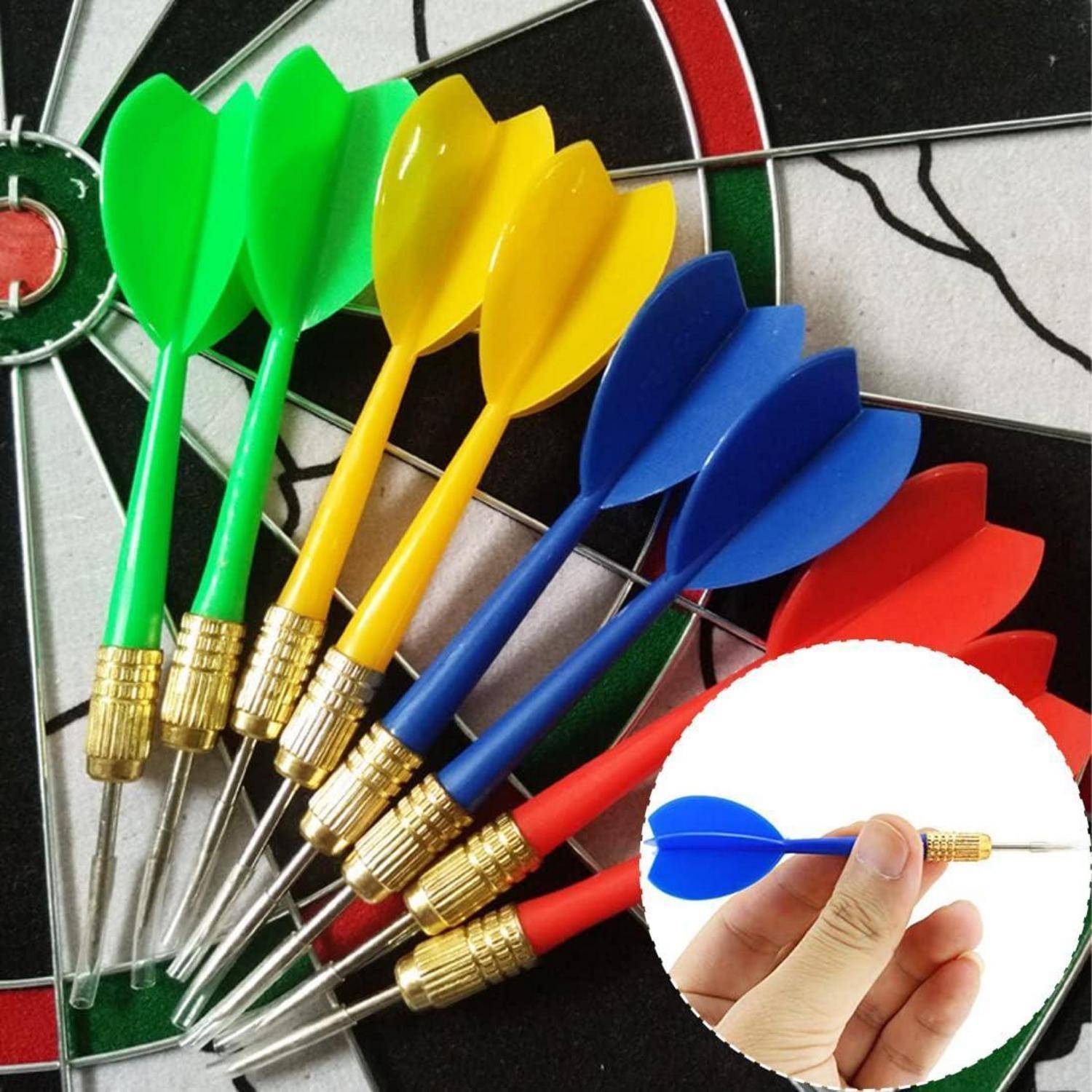 10 Profi Dartpfeile Metallspitze Steeldarts 5 Farben