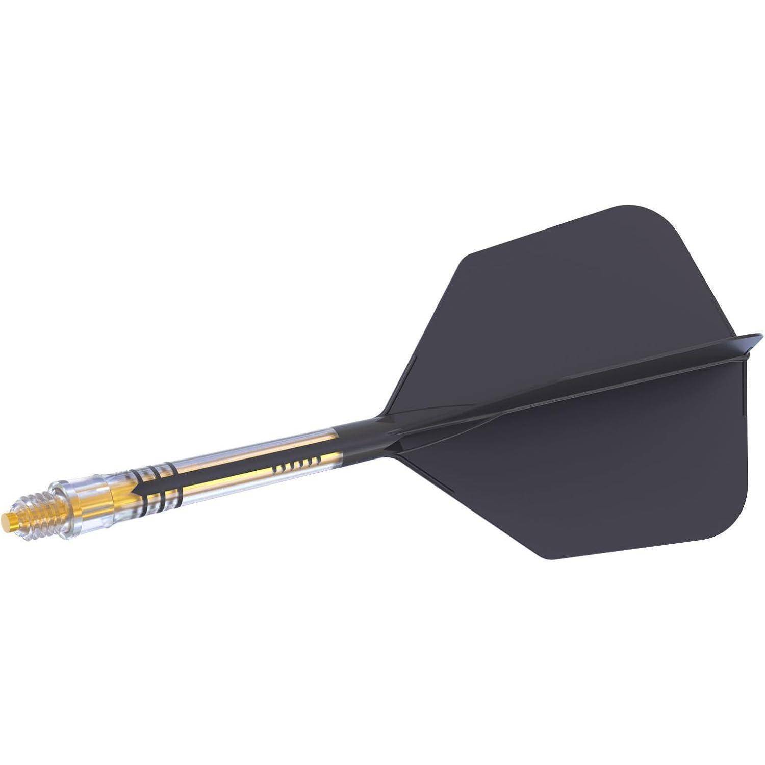 Dartschaft Flight Carbon T19 schwarzer Flight gelber Schaft Größe 6