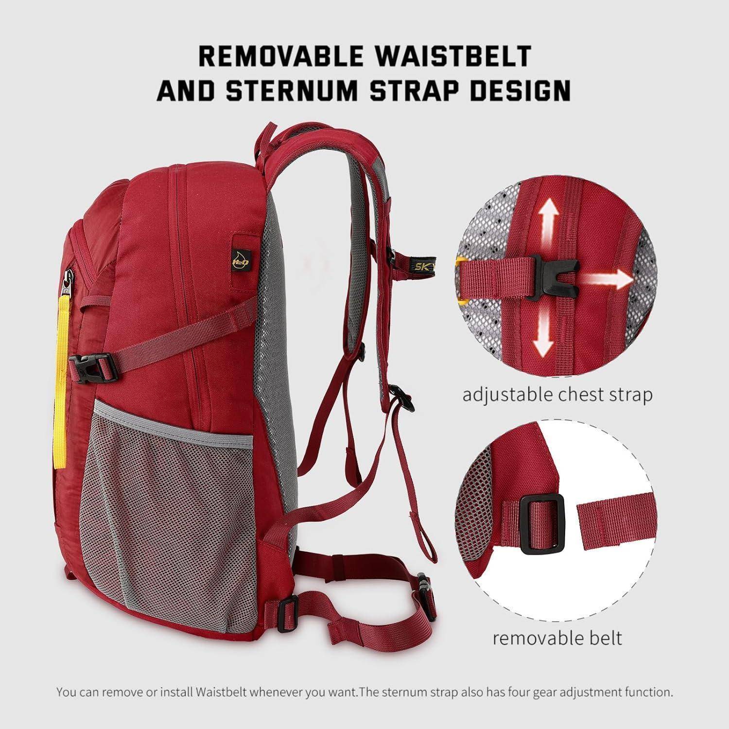 Wanderrucksack 20L Leicht atmungsaktiv 3D Air Mesh Polyester Outdoor
