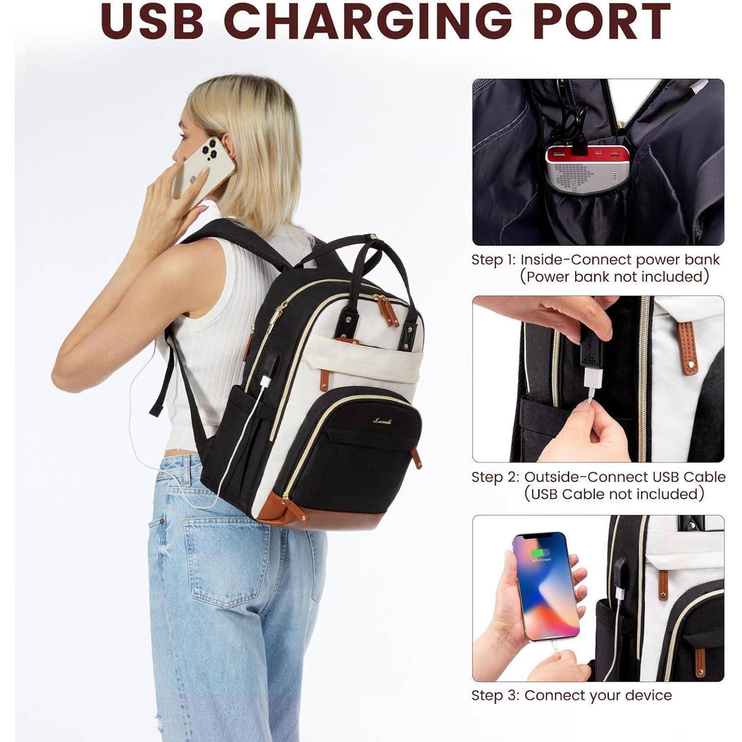 Großer Laptop Rucksack 17 Zoll: Wasserdichter Schulrucksack