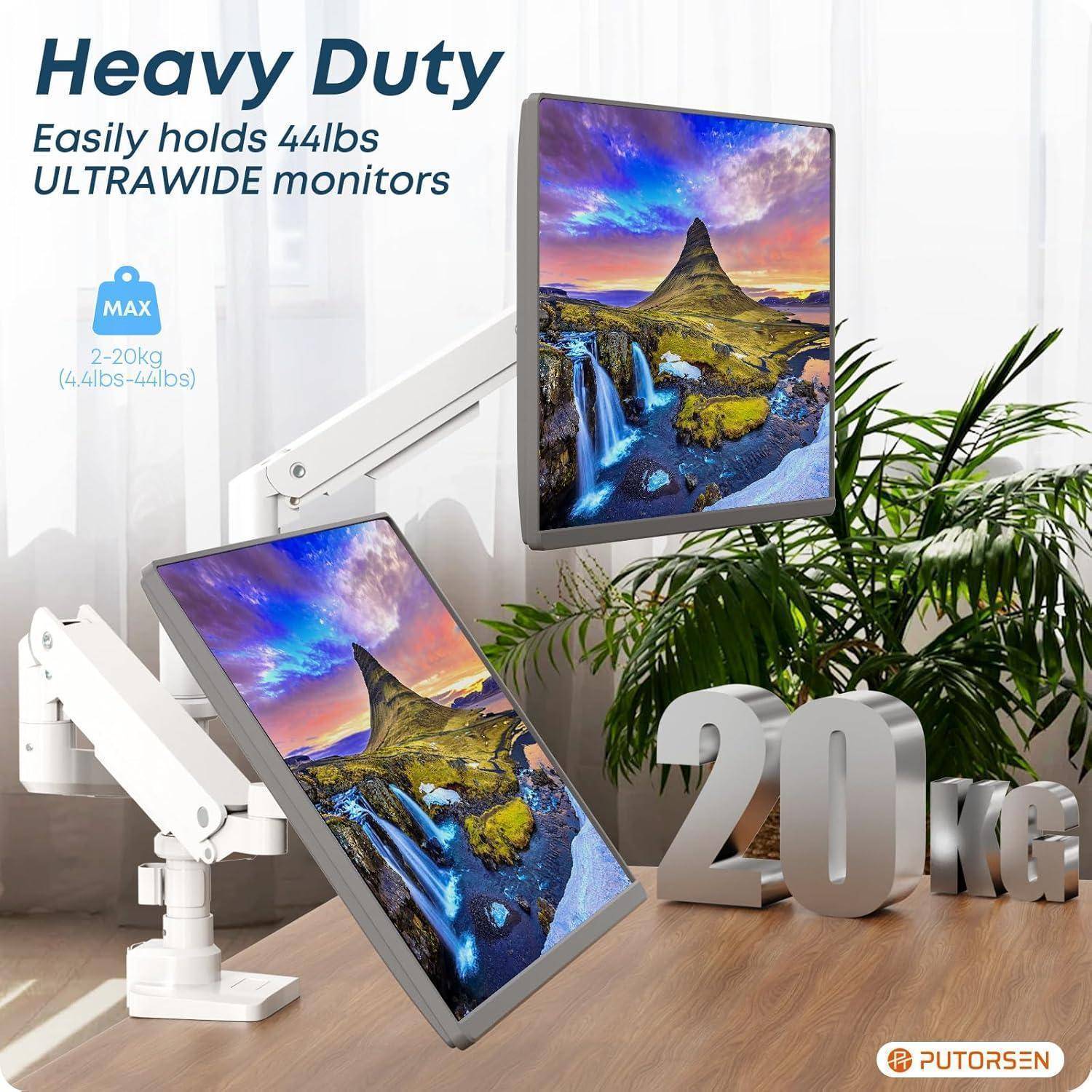 Monitor Halterung 2 Monitore 17-49 Zoll Gasfeder Dual Tischhalterung
