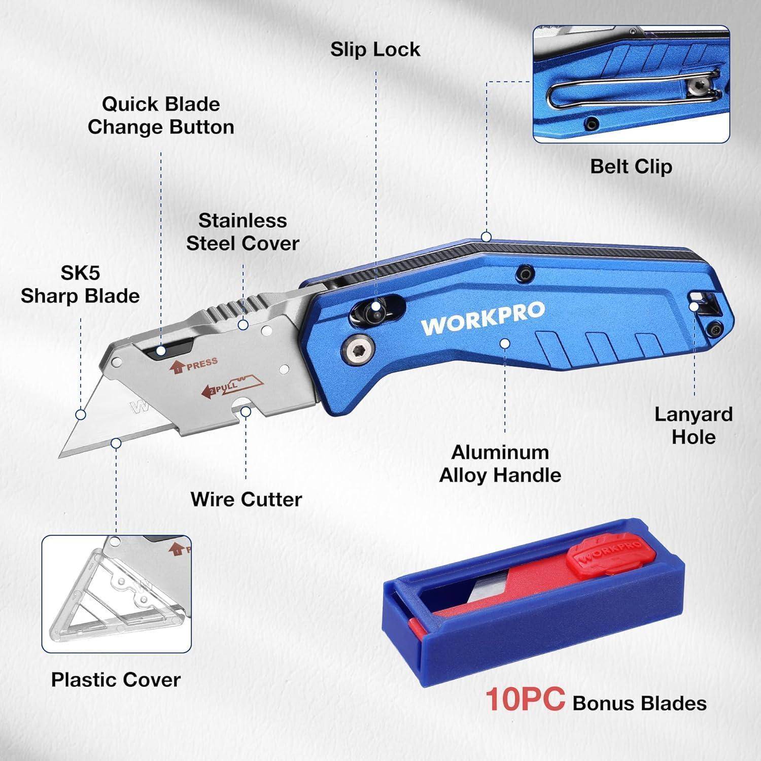 Klappmesser Aluminium Cuttermesser Universalmesser Slip Lock 10