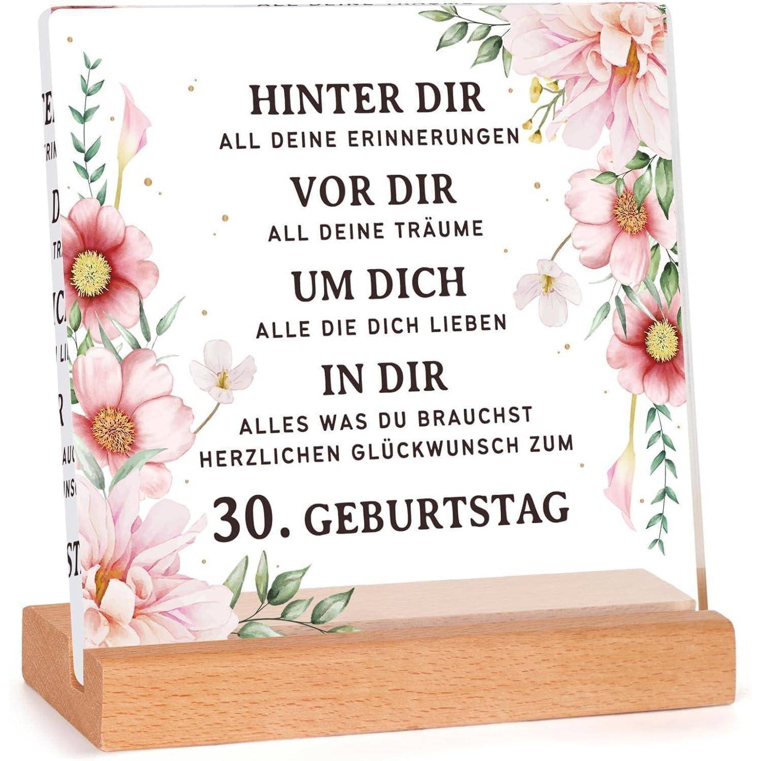 Holzschild 30. Geburtstag Frau Personalisiert 1994 Geschenk Idee