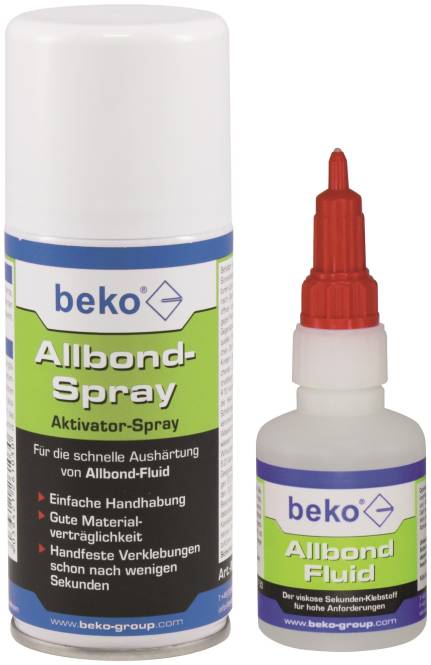 BEKO Klebstoff-Set 261250 !!! Allbond 150ml Spray + 50g Fluid Install.Baumaterial
