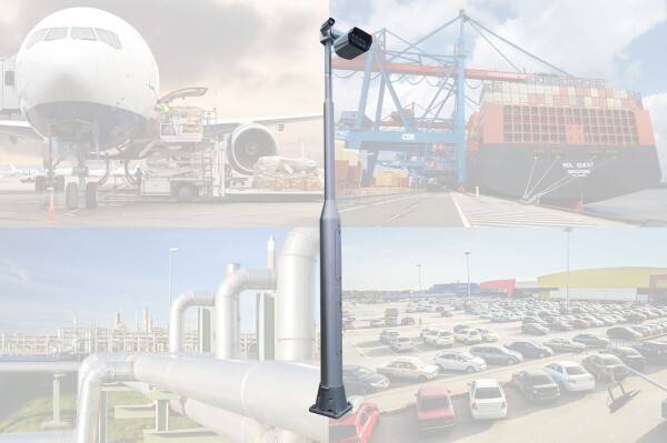 Kameramast ES165-4500-S COMPONENTS, Kameramast, starr, 4,5m Lph, 165mm Ø, Erdstück, Aluminium