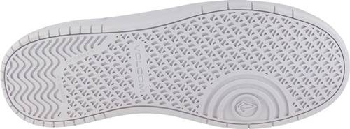 Schuhsohle mit Waffelmuster und Spiraldesign nahe der Ferse, mit dem Markennamen 'VOLCOM', der an der Seite eingeprägt ist.