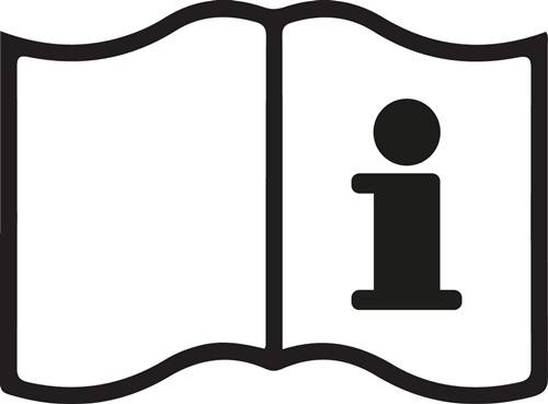 Ein offenes Buchsymbol mit einem Kleinbuchstaben ‚i' auf der rechten Seite, das Informationen oder eine Anleitung symbolisiert.