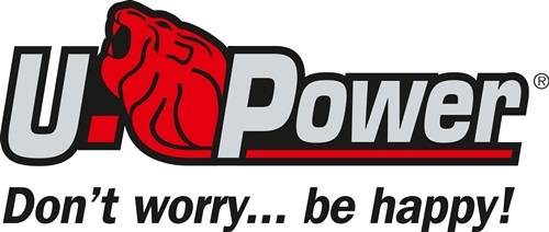 Stilisierter roter Löwe und das Wort 'Power' in fetten Buchstaben, mit dem Satz 'Don't worry… be happy' darunter.