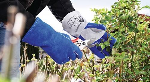 Hase Safety Gloves GmbH Schweißerhandschuhe Mühlheim Blue Gr.10 blau/grau Rindspaltleder 301080-10