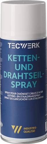 2000354030 Ketten-/Drahtseilspray gelblich 400ml Spraydose TECWERK