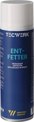 Dunkelblaue Sprühflasche mit der Aufschrift 