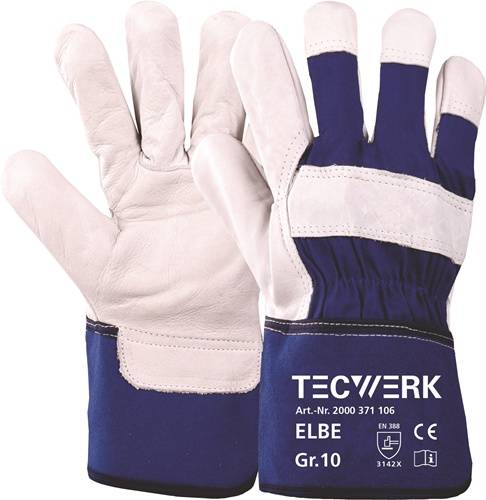 Hase Safety Gloves GmbH 2000371106 Handschuhe Elbe Gr.10 blau EN 388 PSA II TECWERK