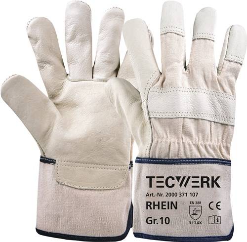 Hase Safety Gloves GmbH 2000371107 Handschuhe Top Rhein Gr.10 beige EN 388 PSA II TECWERK