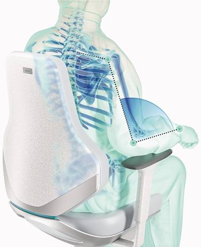 Interstuhl Büromöbel GmbH & Co. KG Armlehne f.Texon 9000 454 810,9000 454 811 Multifunktional silbergrau BIMOS 9179R