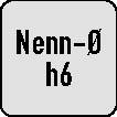Ein Quadratsymbol mit dem Text ‚Nenn-Ø h6' zentriert in Schwarz auf grauem Hintergrund.