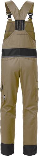 Fristads Latzhose 1555 STFP - Khaki/Schwarz/C62 129486-299-C62