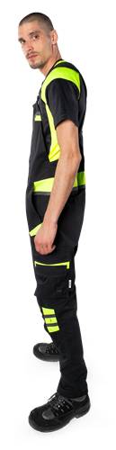 Fristads Latzhose 1555 STFP - Schwarz/Gelb/C58 129486-982-C58