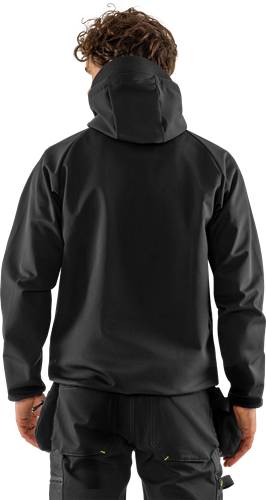 Fristads Hooded softshell jacket 4655 GBF - Schwarz/Grau/XL 301521-996-XL