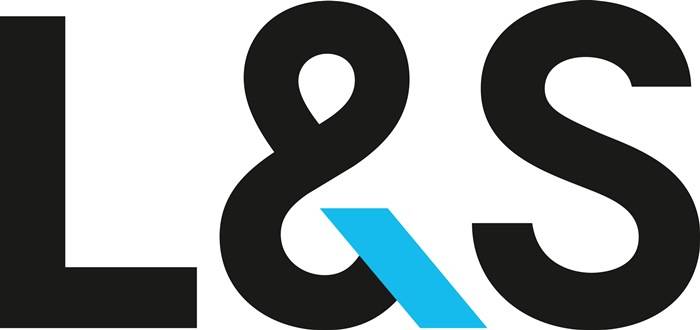 Ein '&v' Logo mit einem schwarzen Kaufmännischen Und (&) und einer blauen Diagonallinie durch das 'v', auf weißem Hintergrund.