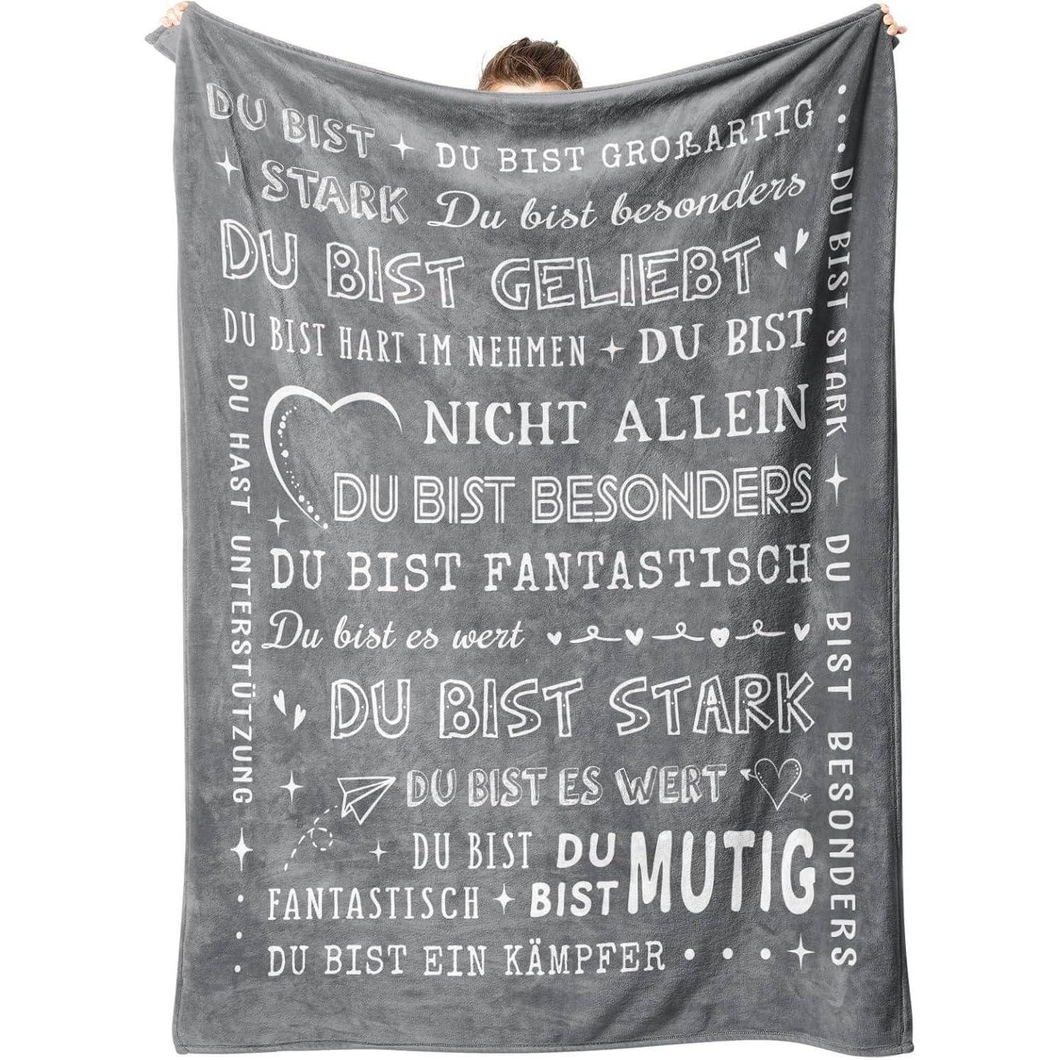 Personalisierte Flanelldecke 62x52 Zoll Grau, Geschenke für Frauen