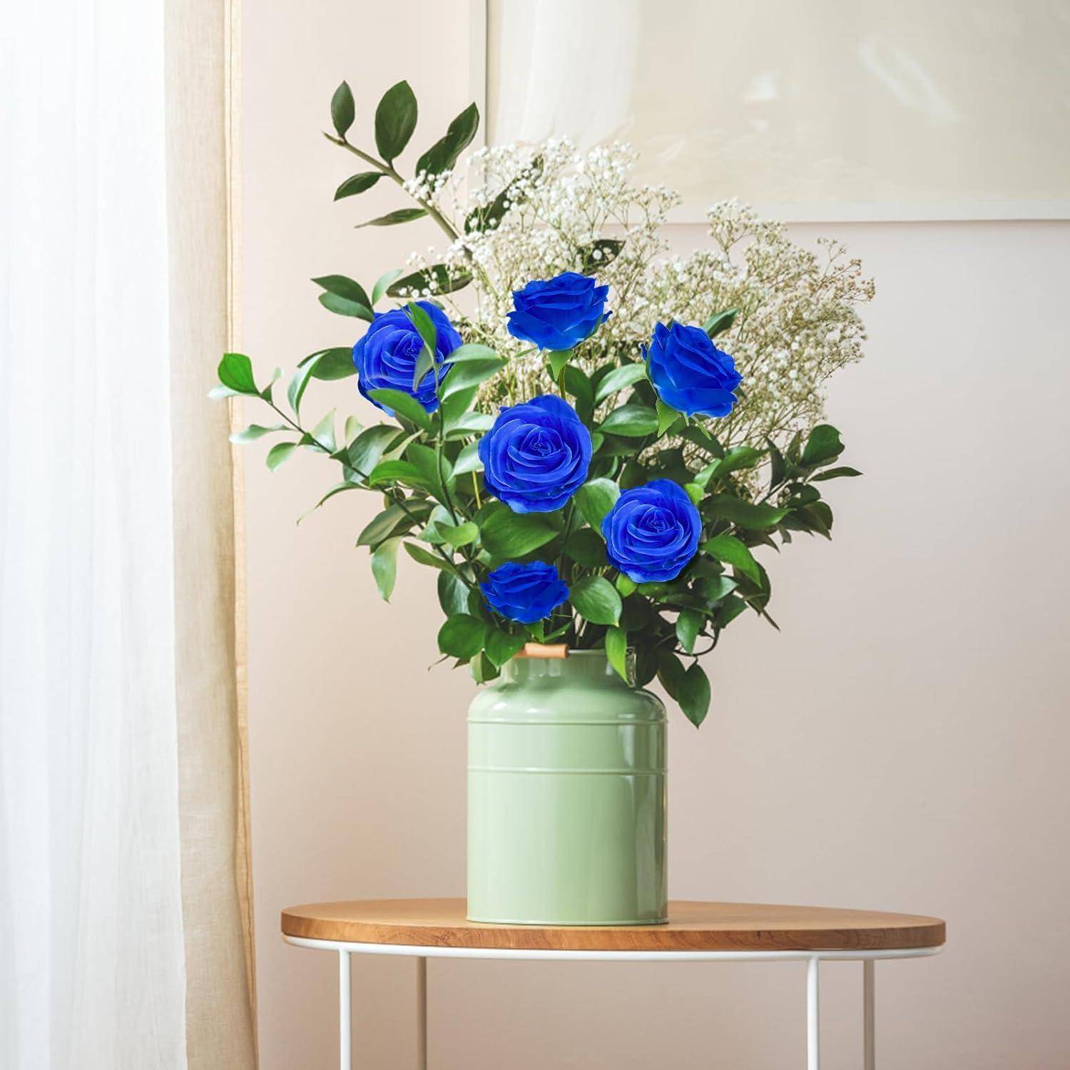 12 Stück Blaue Kunstblumen Hochzeit Party Dekoration