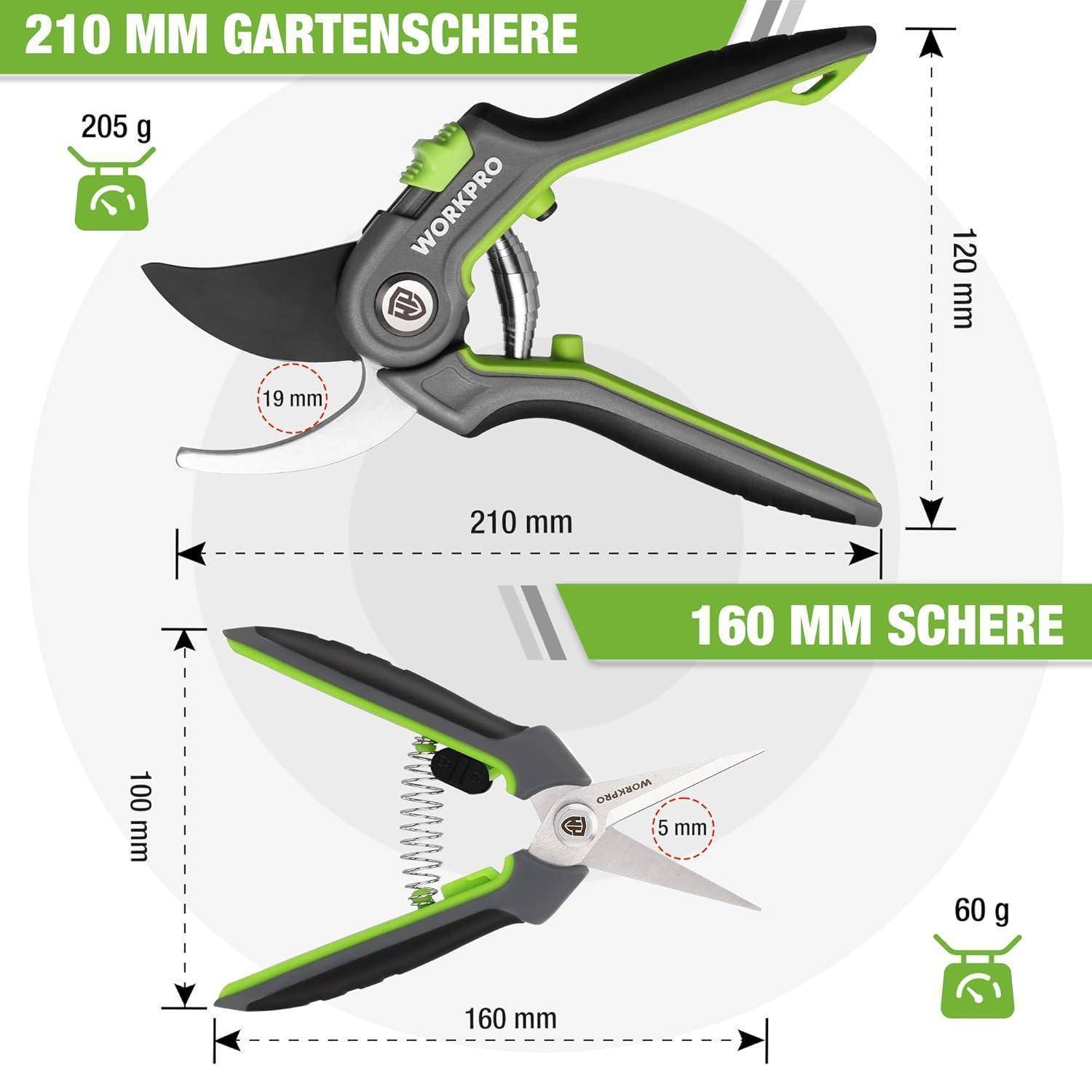 Gartenschere Set 2-tlg SK5 Astschere Ernteschere Gartenarbeit