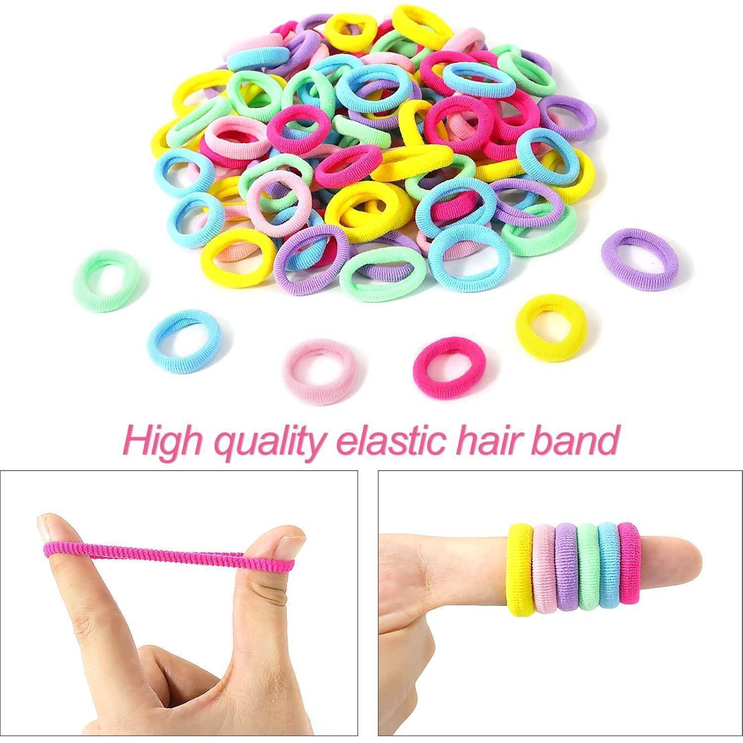 100 Stück Haargummis Mädchen Mini Nahtlose Elastische Baby Haarbänder
