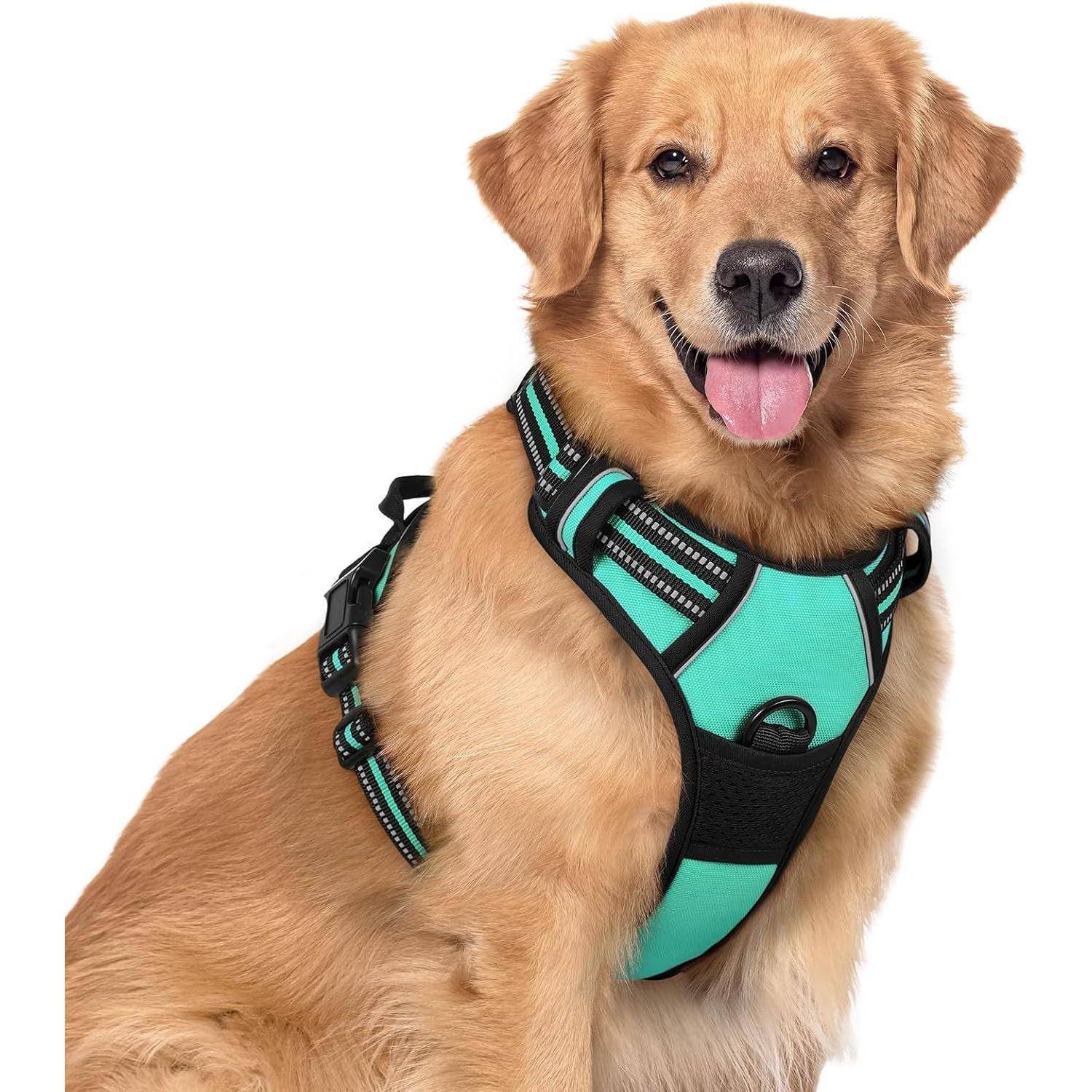 Hundegeschirr Mittelgroße No Pull Verstellbar Mint Grün XL 1er Pack