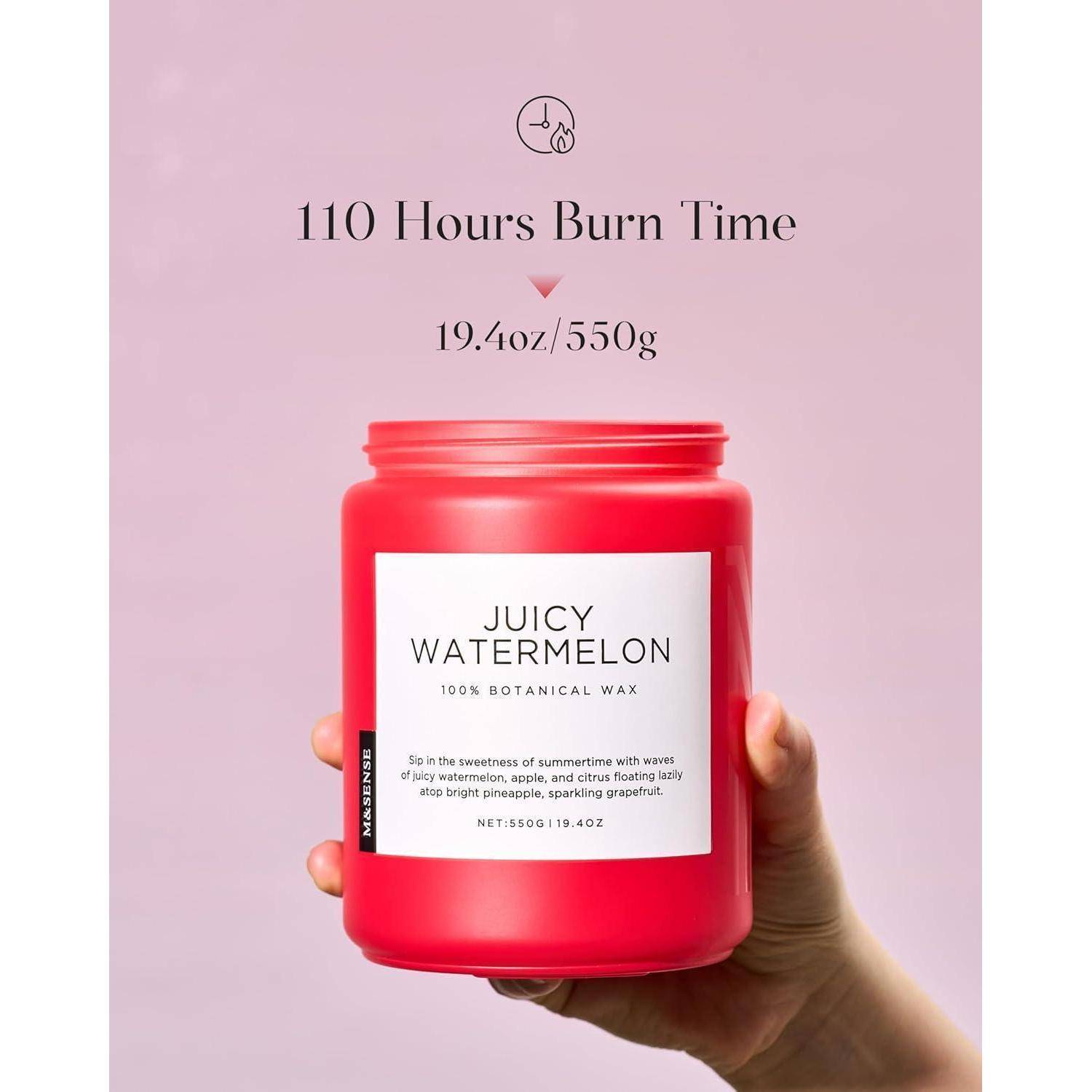 Duftkerze Wassermelone 550g 110h 2 Docht Saftigwassermelone 550g