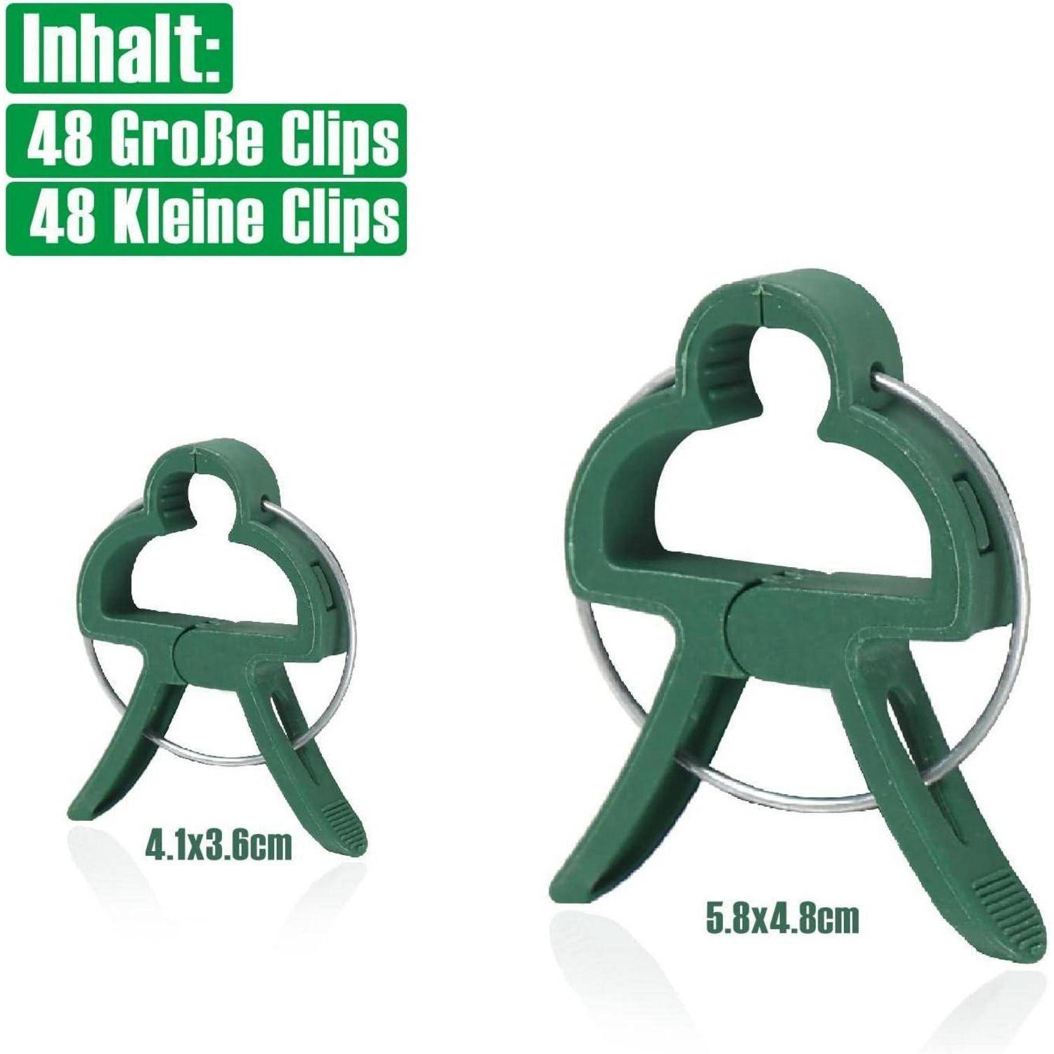 96 Stück Pflanzenclips für Tomaten Gurken Rosen Rankpflanzen Stabil