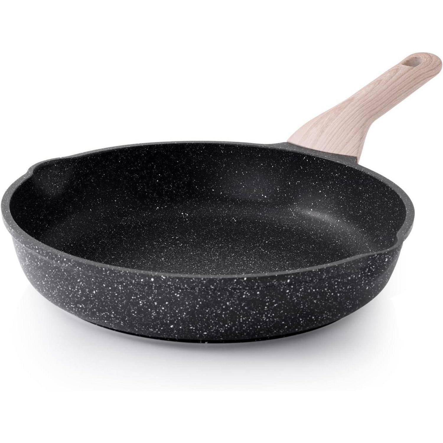 Bratpfanne 28 cm Granit Beschichtung Antihaft Gasherd Induktion PFOA