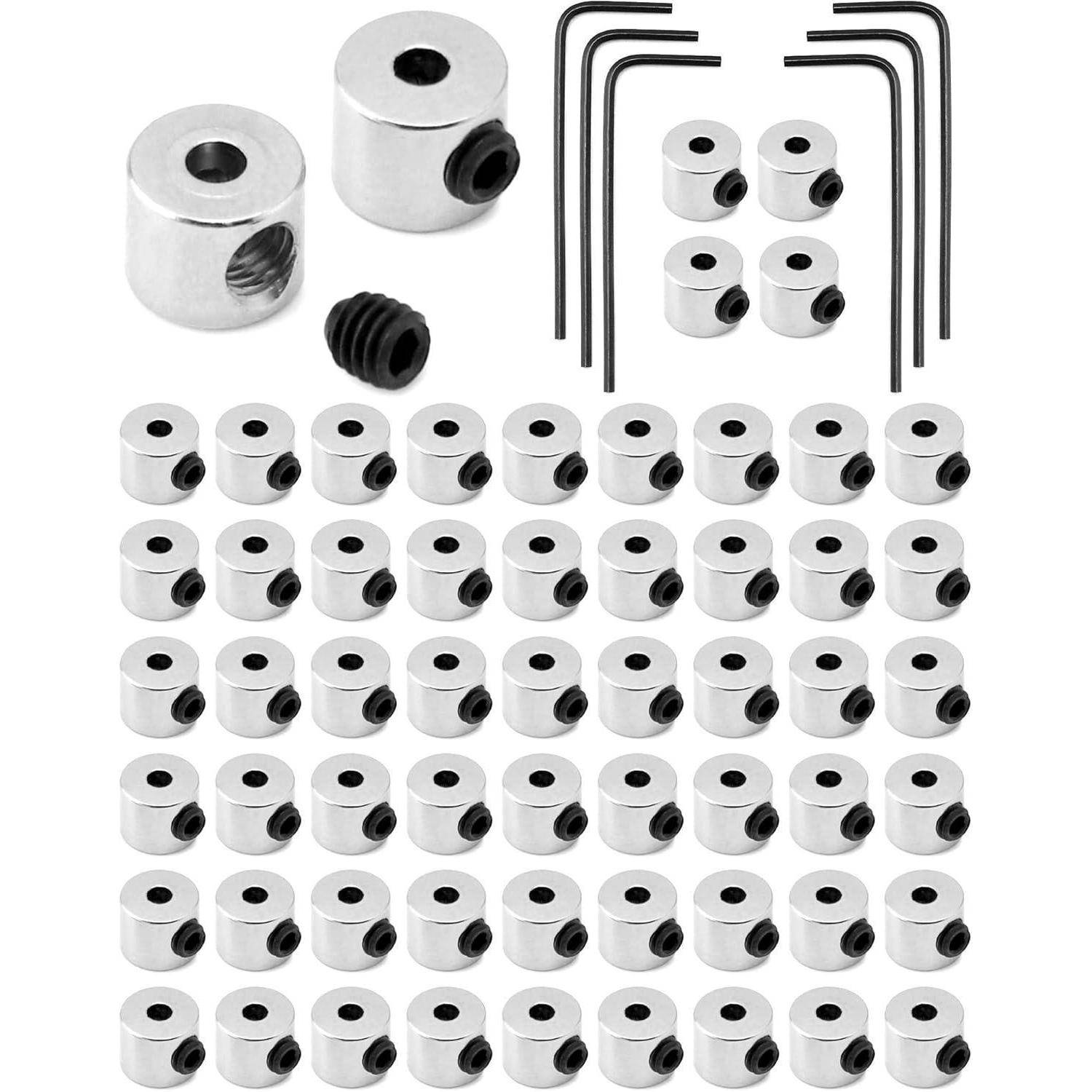 60 Stück Pin Keeper Anstecker Schraubenschlüssel Set 6x5 mm