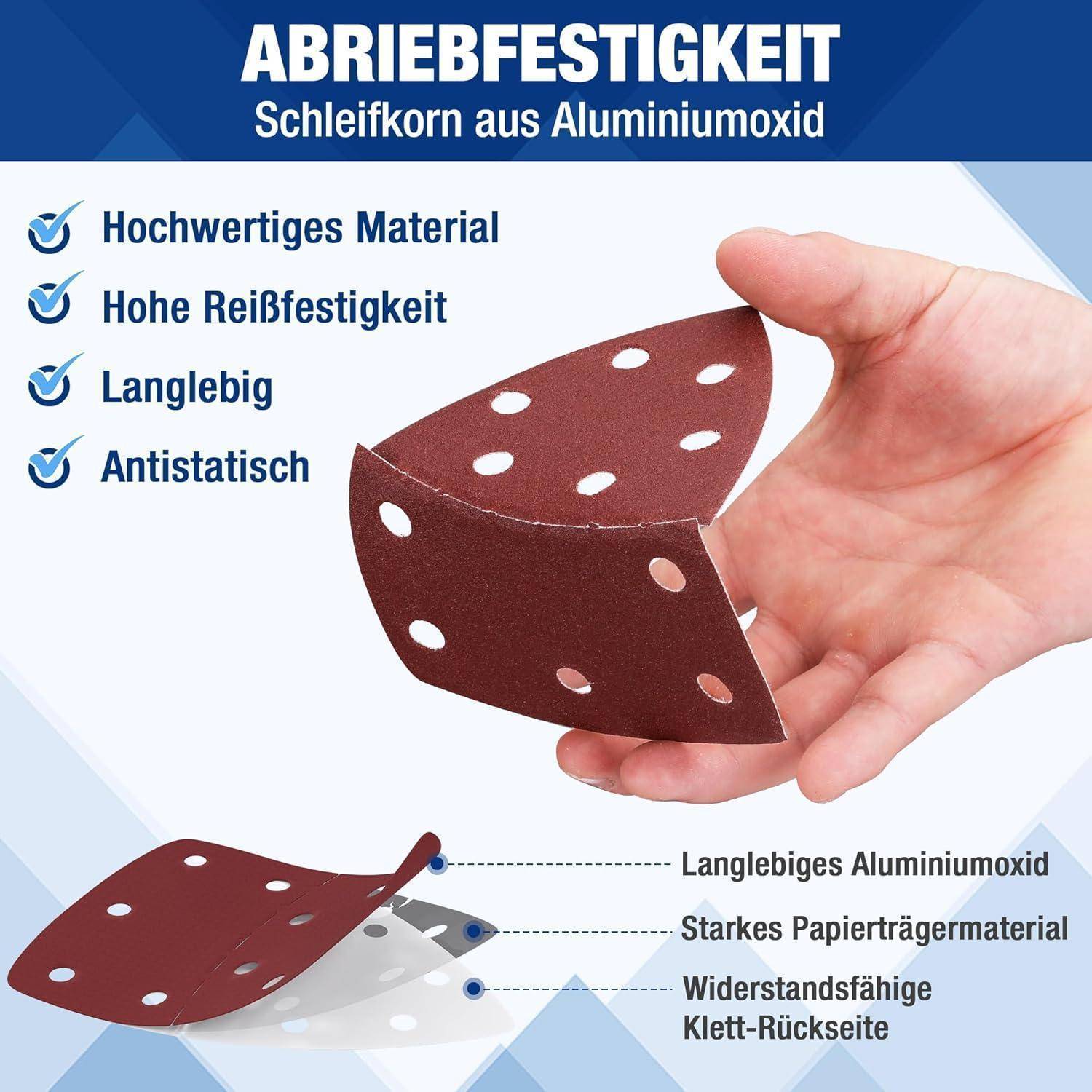 100x 150mm Schleifpapier Set 40 80 120 180 Körnung Holz Entlacken