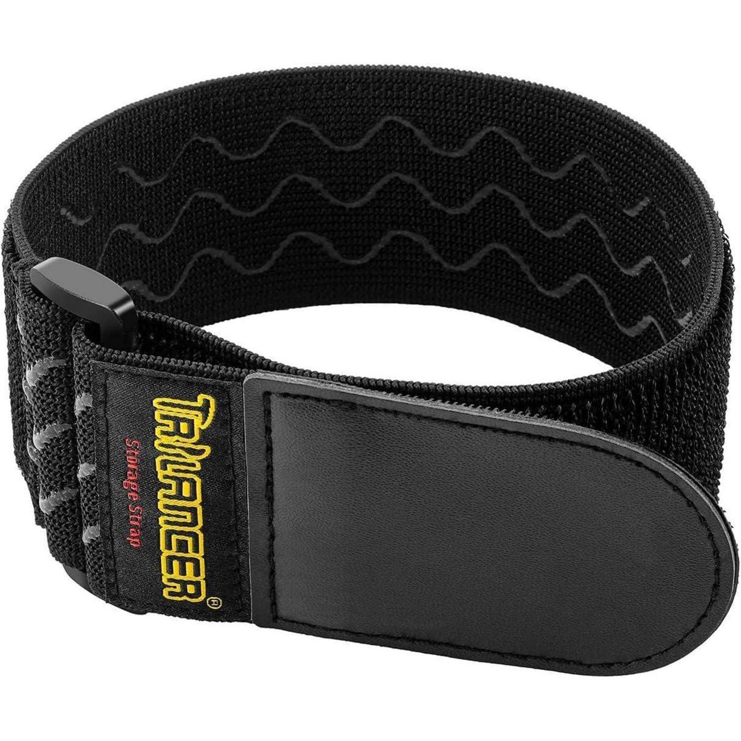 Eine schwarze Handgelenkstütze mit Klettverschluss und 'Tavanicer' Logo, konzipiert für Sport- oder Fitnessaktivitäten.