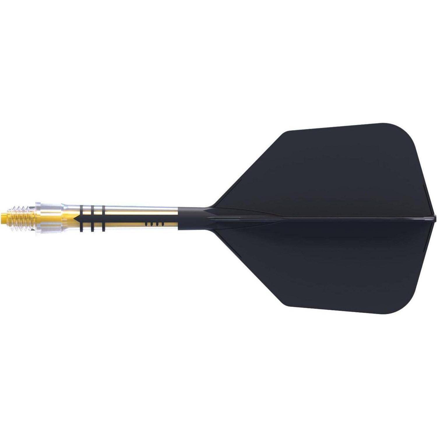 Dartschaft T19 Carbon Flight schwarzer Flight+gelber Schaft+Größe 4