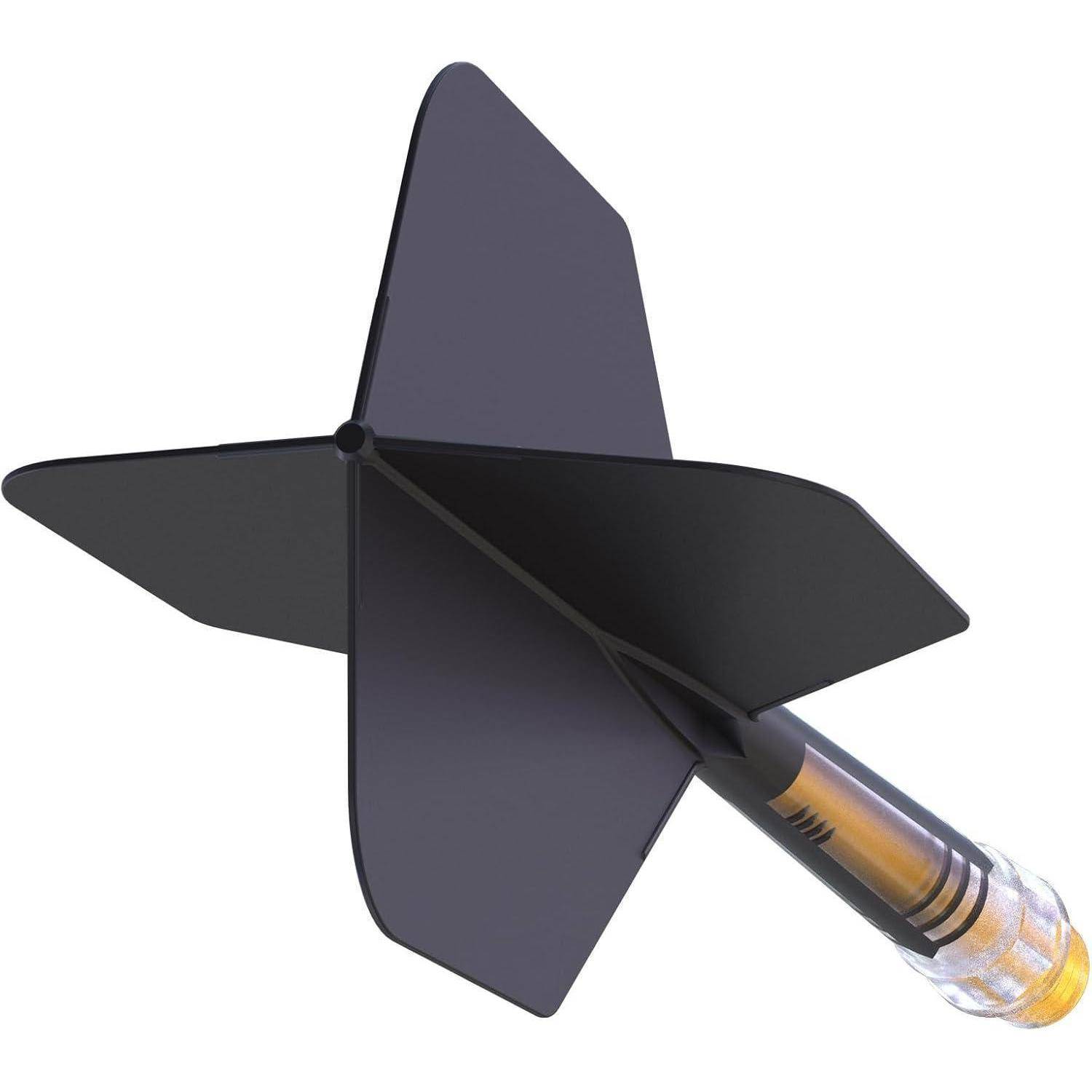 Dartschaft T19 Carbon Flight schwarzer Flight+gelber Schaft+Größe 4