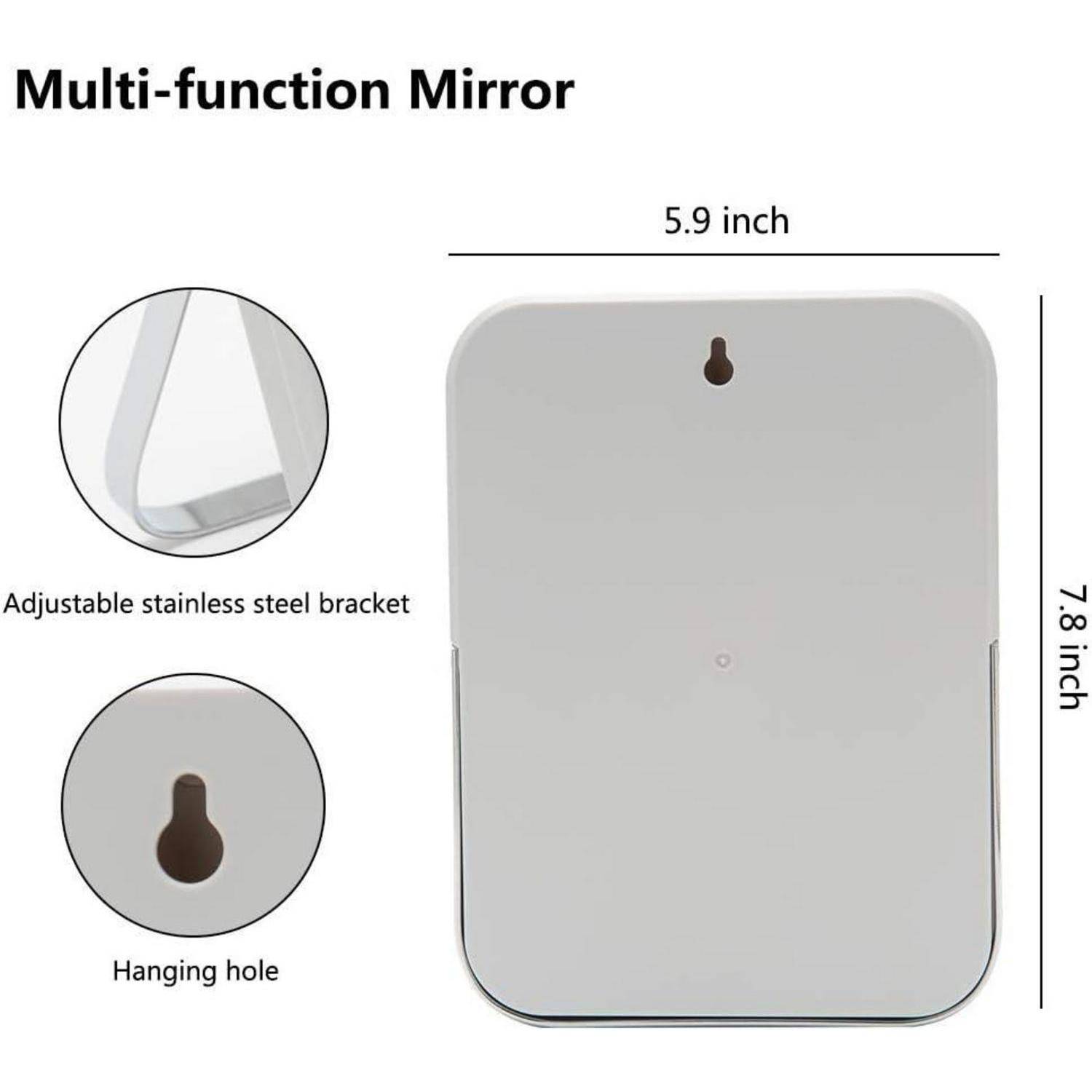 Klappbarer Tisch-Schminkspiegel 20,3 cm, stehend/hängend, verstellbar