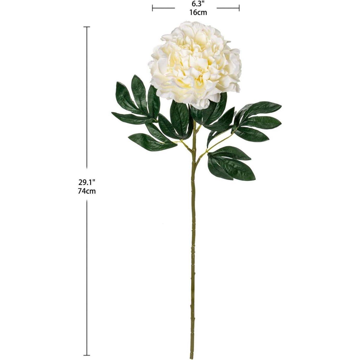 3er Set 74cm Künstliche Pfingstrosen Stiel Deluxe Real-Touch Bouquet