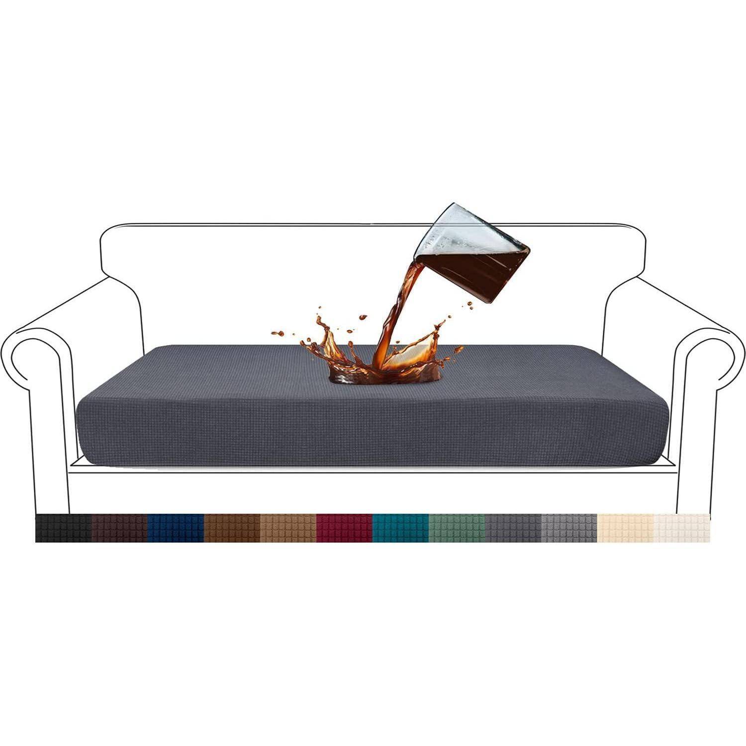 Wasserdichter Sofa Sitzkissenbezug Stretch Jacquard Schutz für