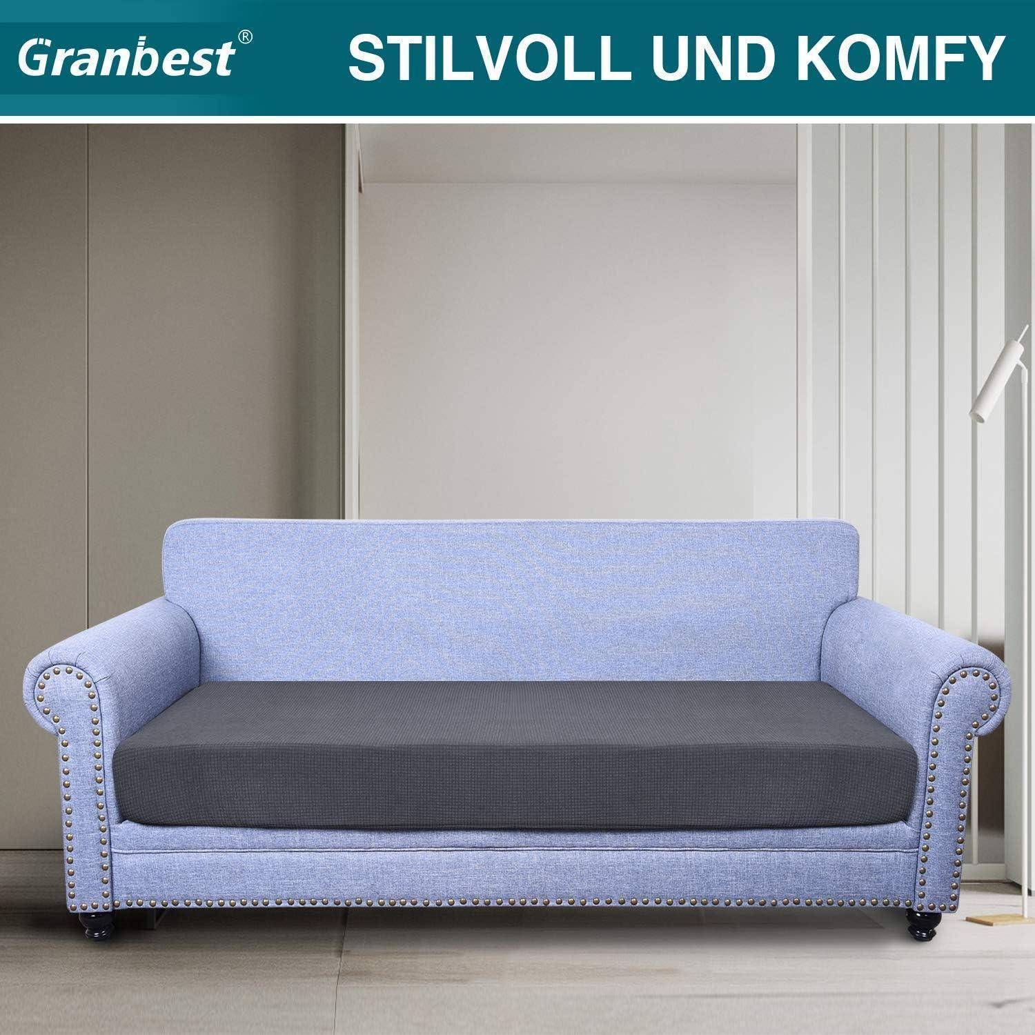 Wasserdichter Sofa Sitzkissenbezug Stretch Jacquard Schutz für