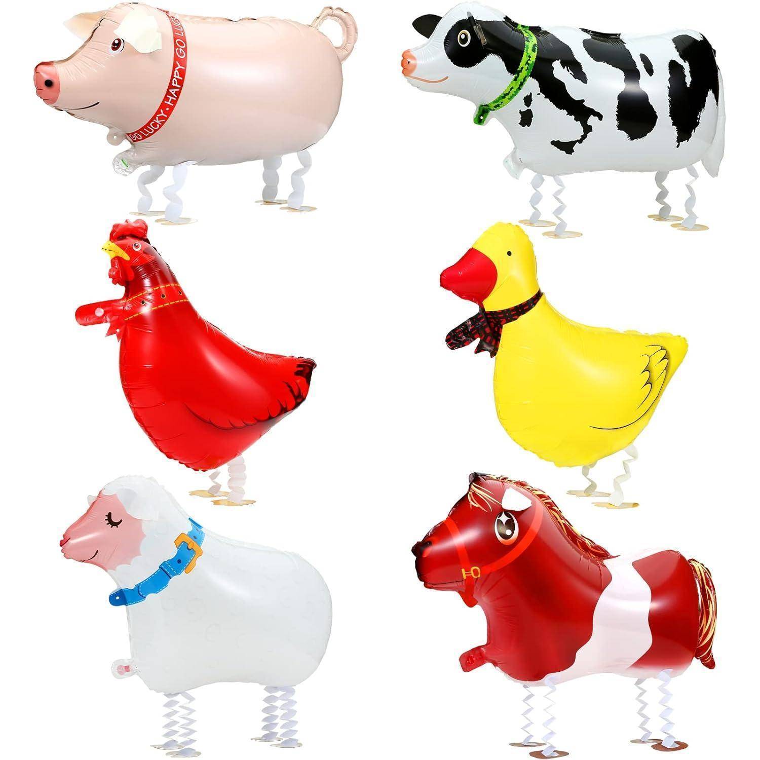 Luftballons Helium Folienballon Airwalker Tiere Party Set 5