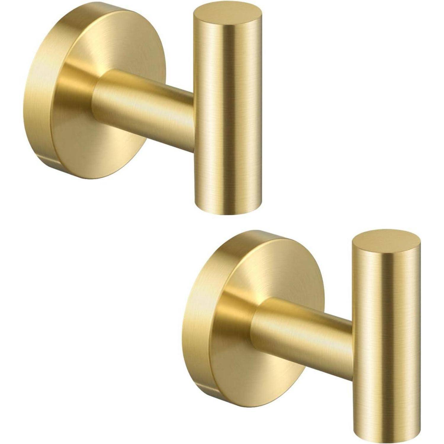 Kleiderhaken Wandhaken Edelstahl SUS304 Gold 2 Gebürstetes Gold