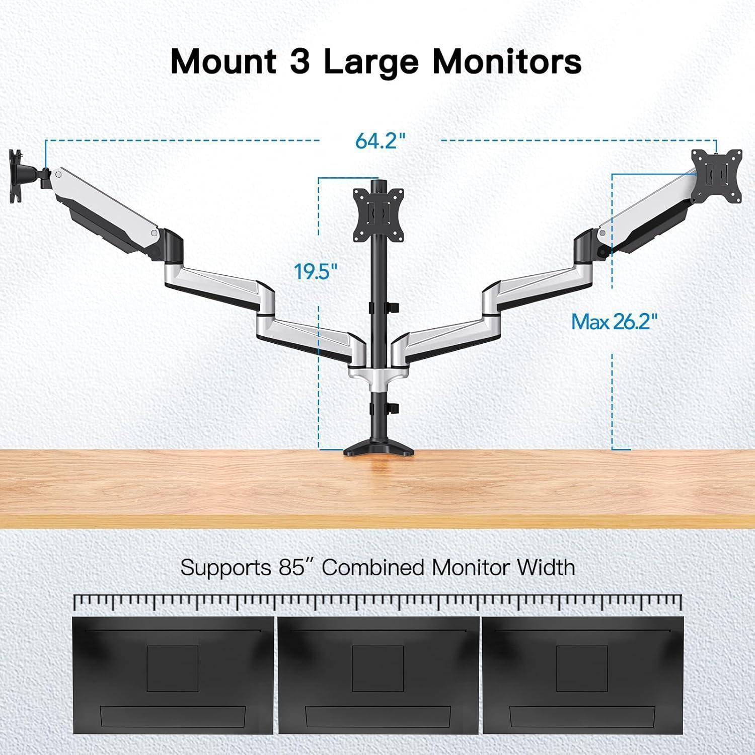 Monitor Halterung 3 Monitore für 17-32 Zoll
