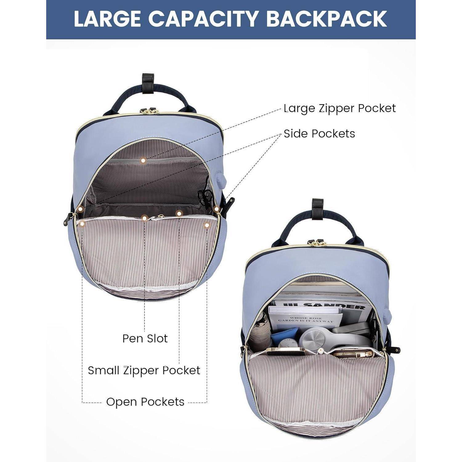 Rucksack Damen Herren 15,6 Zoll Laptop-Fach, Wasserdicht Schultasche